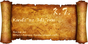 Kanász Tünde névjegykártya